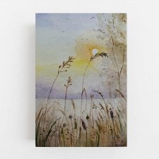 Jesienne trawy- akwarela