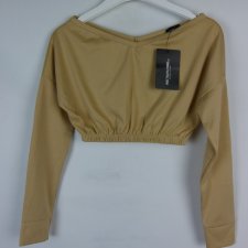 Pretty Little Thing bluzka crop cienka bluza z metką S/M