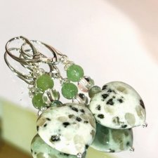 ❦❀❦ jaspis kiwi i srebro ❦❀❦