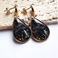 Kolczyki łezka z dmuchawcem