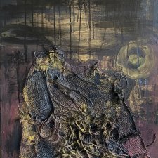 Struktury - Orfeusz (Structures - Orpheus 50x70) - oryginalny obraz strukturalny na płótnie, abstrakcja, textured painting,abstract canvas wall art