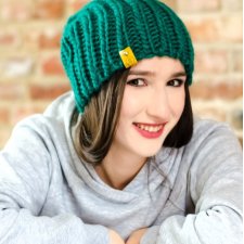 Wełniana czapka WOOLY zielona