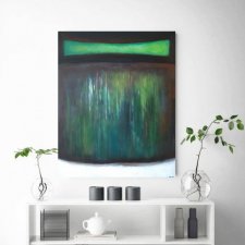 Abstrakcja  w zieleniach i czerni