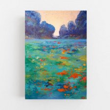 Łąka -praca wykonana pastelami olejnymi