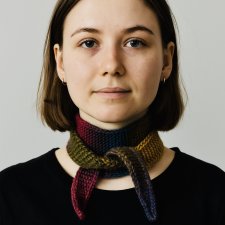 Mini skandynawski szalik Sophie apaszka 100% miękka wełna