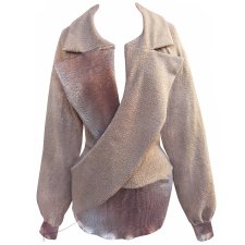 Beżowy żakietowy sweter