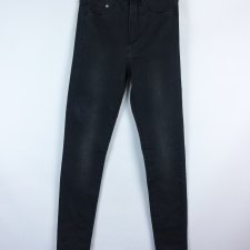 H&M & Denim super skinny jeans high waist dla wysokiej 27 / 32 - XS