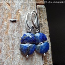 STARRY SKY kolczyki z lapisu i srebra