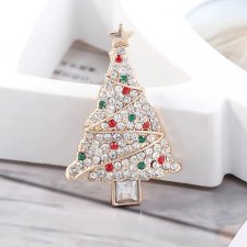 Broszka świąteczna choinka