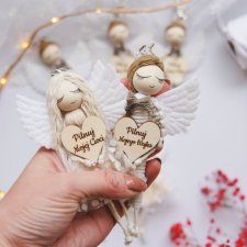 Personalizowany breloczek Anioł - dowolny napis! Brelok z aniołkiem