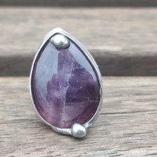 Ametyst - pierścionek regulowany