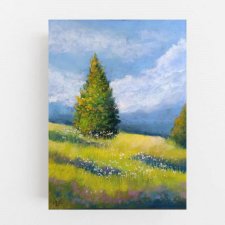 Letnia łąka - rysunek pastele