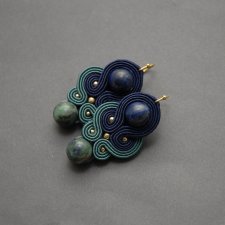 kolorowe kolczyki sutasz z chryzokolą