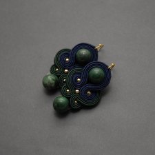 kolorowe kolczyki sutasz z chryzokolą