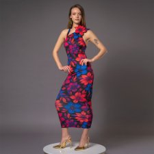 Dopasowana sukienka z kwiatem - Iris