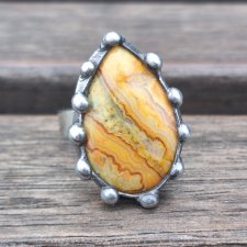 Szalony agat - pierścionek regulowany