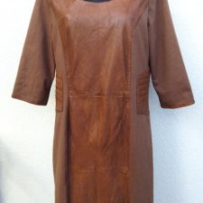 AULUNA - SUKIENKA DZIANINA + SKÓRA