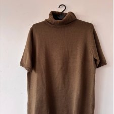 Brązowy golf z krótkim rękawem Biaggini, rozmiar L, 30% wełny