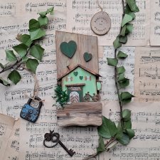 Rustykalny wieszak Zielono mi no 2