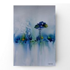 Drzewo-obraz akwarela