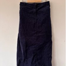 Granatowa sztruksowa spódnica midi Janet & Joyce – bawełna, r. 50 / 4XL / 5XL