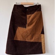 Dwukolorowa sztruksowa spódnica patchwork Great Looks 56 / 5XL / 6XL