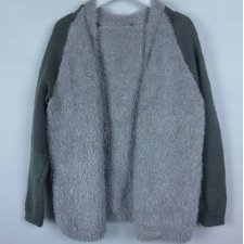 Sweter kardigan kudłacz narzutka / XL