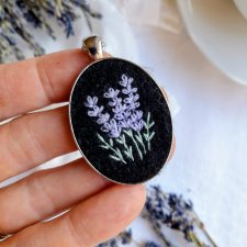 Naszyjnik Lawendowy wieczór owalny duży 2