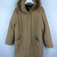 Best Company ocieplana dłuższa kurtka płaszcz z futerkiem / XL