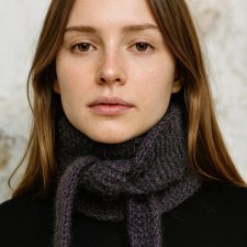 Mały ciepły skandynawski szalik Sophie apaszka alpaka i jedwab