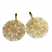 Okrągłe kolczyki z ażurowym motywem Pasithea c670