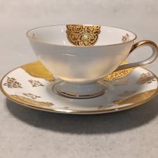 Mitterteich Filiżanka Kolekcjonerski Duet Złocenia Bavaria Niemcy