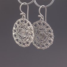 Srebrne kolczyki w orientalnym stylu