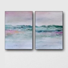 Pejzaż-dwie akwarele