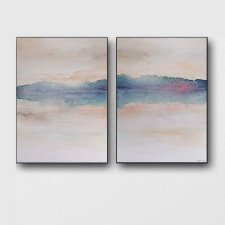 Pejzaż-dwie akwarele