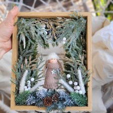 Zimowa dekoracyjna ramka