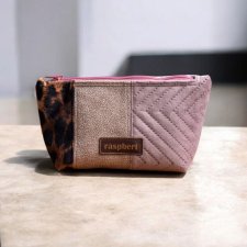 Welurowa patchworkowa kosmetyczka MIDI