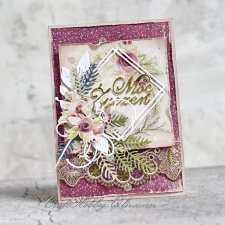 Moc życzeń - peonie w ramce