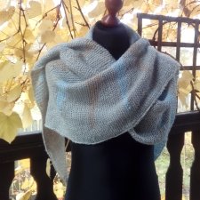 Długi szal Ciepły Piasek i Błękit Nieba