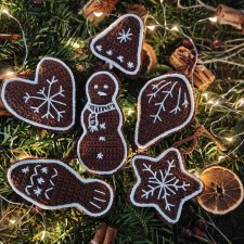Świąteczne pierniczki - zestaw ozdób choinkowych
