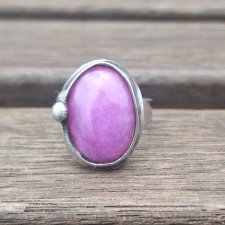 Fiolecik w różu - pierścionek regulowany