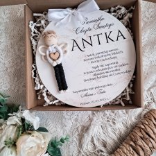 TABLICZKA kartka ANIELE BOŻY modlitwa pamiątka chrztu chłopca