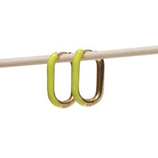 Modne kolczyki pozłacane na lato. Zieleń.