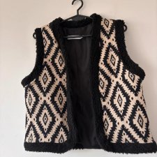 Costes Rebel Aztecki bezrękawnik z kożuchem • ciepły model z podszewką  S/ M