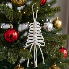 Zawieszka na choinkę Makramowa choinka Mac12