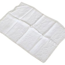 LNIANY ręcznik ściereczka koronka ecru  PRL