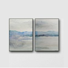 Pejzaż-dwie akwarele