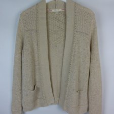 White Stuff lniany sweterek kardigan nude 12 / 40