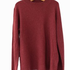 Sweter vintage mleczna czekolada wełna