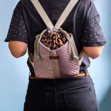 Workoplecak mini patchwork panterka